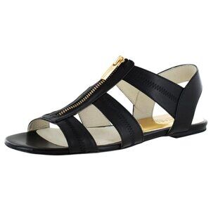 MICHAEL MICHAEL KORS BERKLEY FLAT BLACK LEATHER SIZE 7M